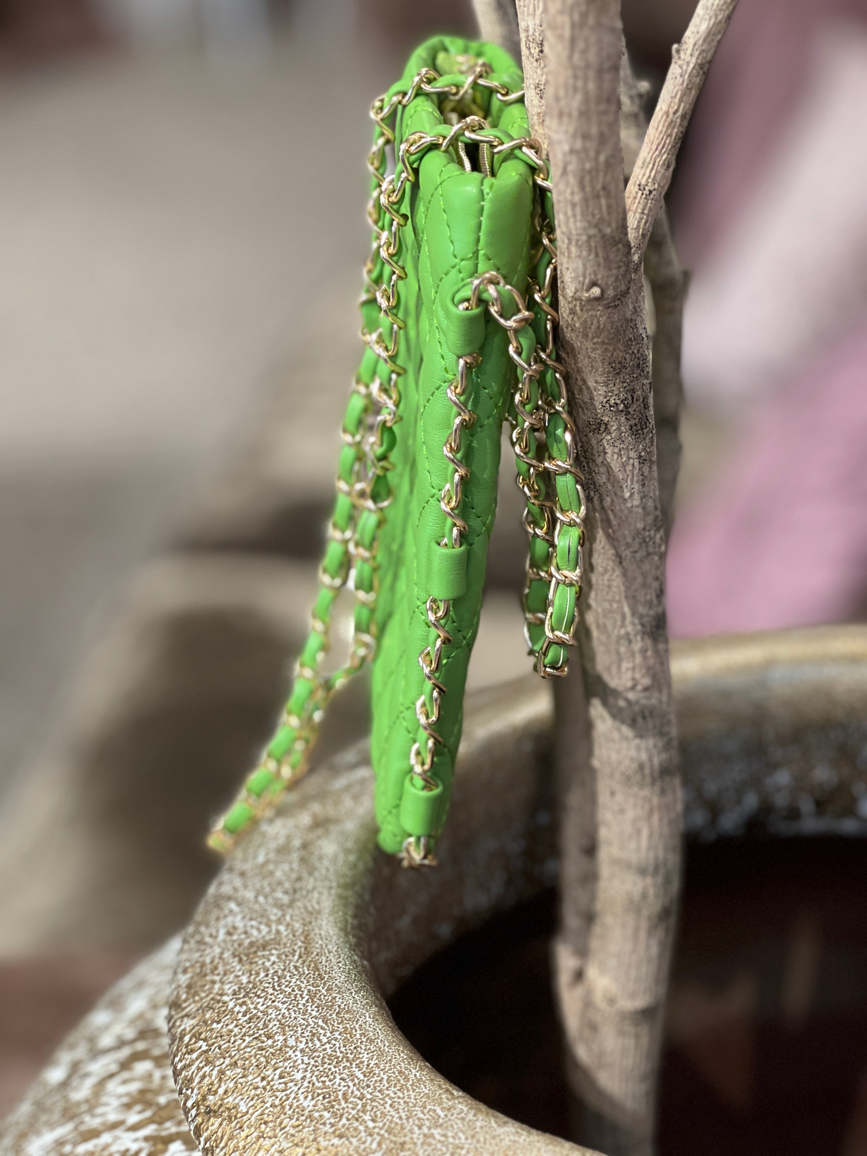 Caroline - Lille taske med guldkæde